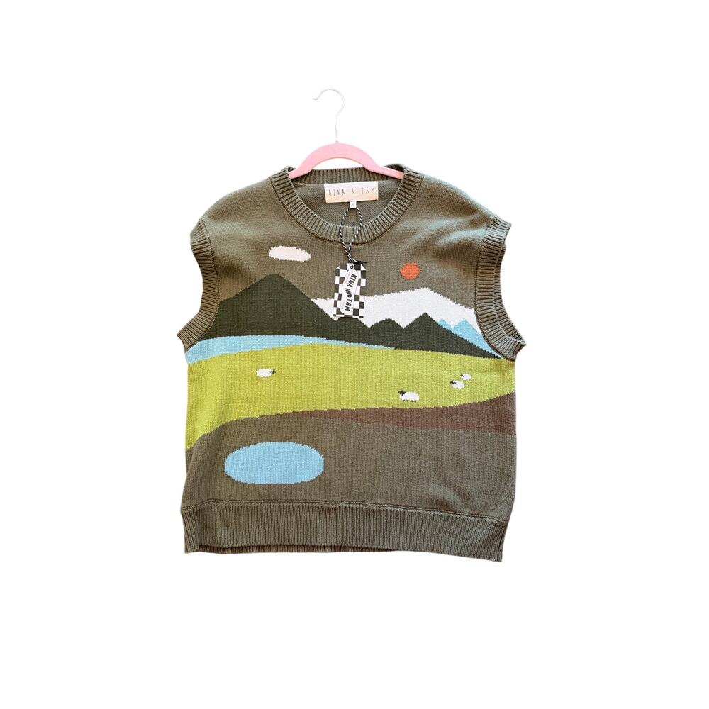 Kina & Tam Homestead Cottagecore Sweater Vest SZ MED